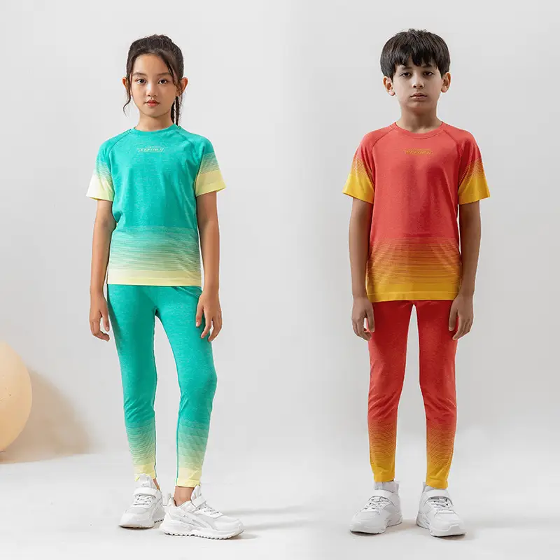New Kids Rainbow T-Shirt Suit Moisture Absorbent Quick Dry