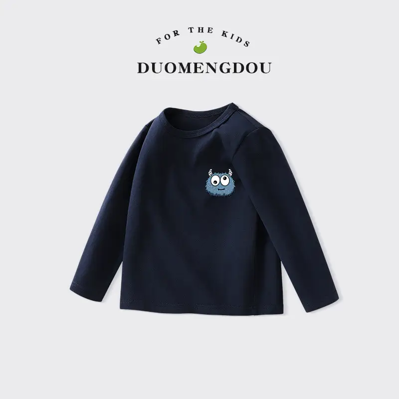 Duomengdou Kids Boys Cotton Long Sleeve T-Shirt White - Image 13