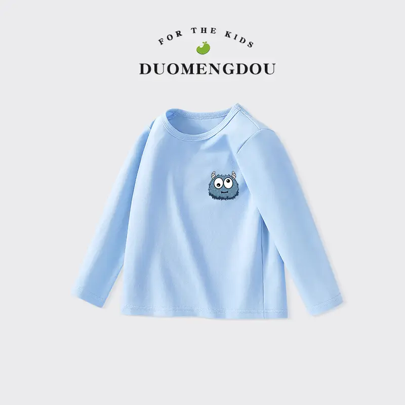 Duomengdou Kids Boys Cotton Long Sleeve T-Shirt White - Image 14
