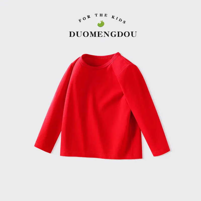 Duomengdou Kids Boys Cotton Long Sleeve T-Shirt White - Image 6