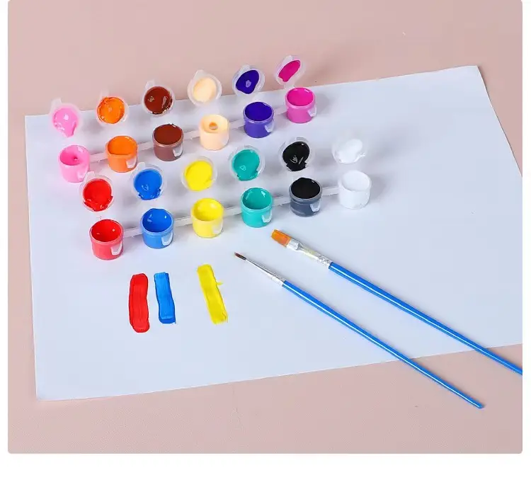 Acrylic Painting 3ml Kidsren's Acrylic Paint Biological Kindergarten Students Art Painting Graffiti DIY Plaster Watercolor — feature 1