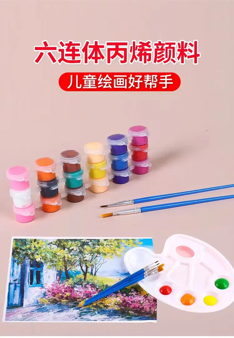 Acrylic Painting 3ml Kidsren's Acrylic Paint Biological Kindergarten Students Art Painting Graffiti DIY Plaster Watercolor — feature 3