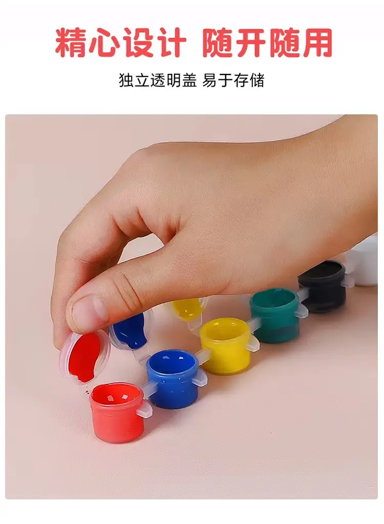 Acrylic Painting 3ml Kidsren's Acrylic Paint Biological Kindergarten Students Art Painting Graffiti DIY Plaster Watercolor — feature 4