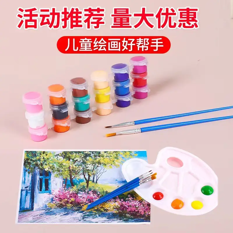 Acrylic Painting 3ml Kidsren's Acrylic Paint Biological Kindergarten Students Art Painting Graffiti DIY Plaster Watercolor — feature 5
