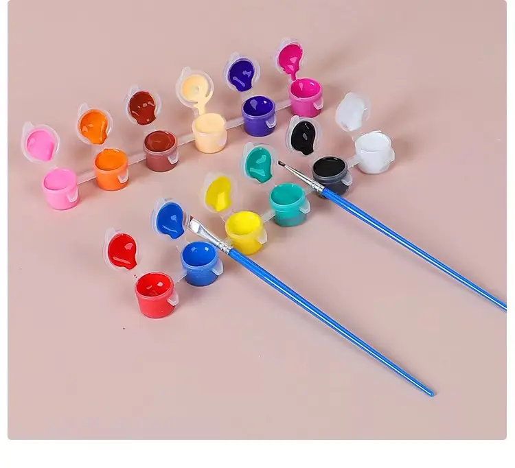 Acrylic Painting 3ml Kidsren's Acrylic Paint Biological Kindergarten Students Art Painting Graffiti DIY Plaster Watercolor — feature 7