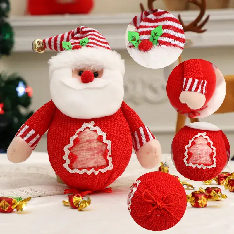 Christmas Apple Bag with Faux Fur Handle - Image 57