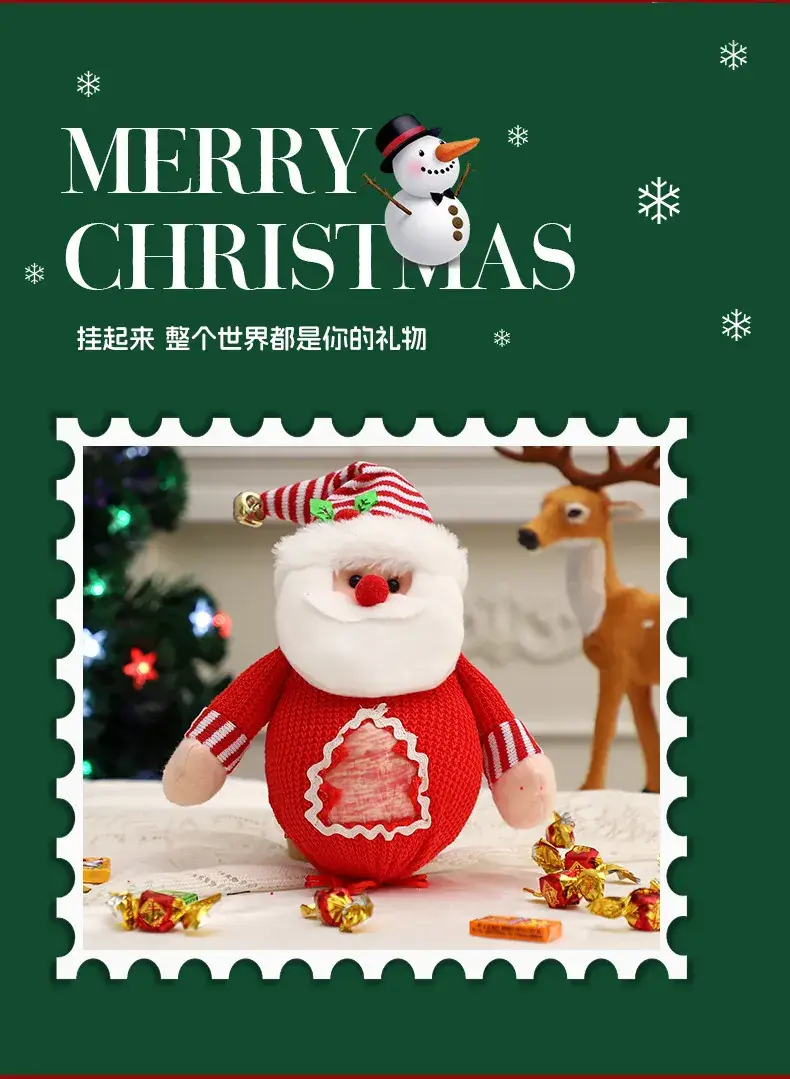 Christmas Apple Bag with Faux Fur Handle — feature 2