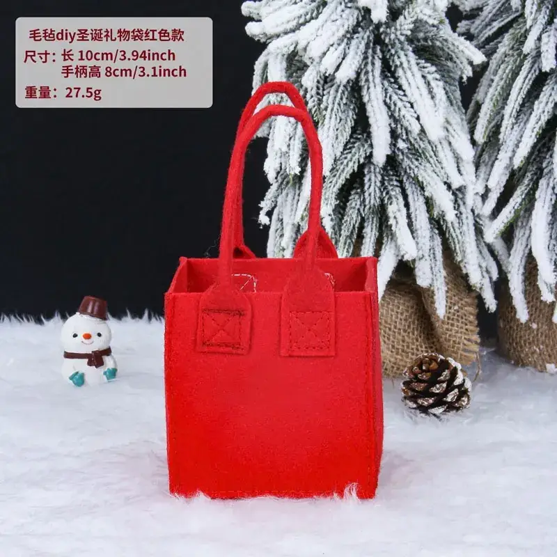 Christmas Apple Bag with Faux Fur Handle - Image 23