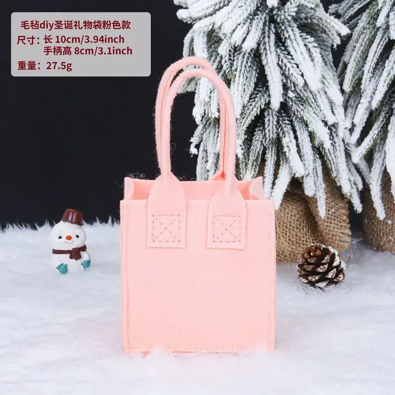 Christmas Apple Bag with Faux Fur Handle - Image 25