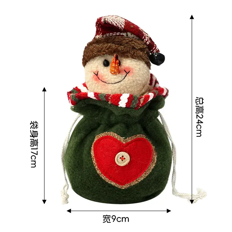 Christmas Apple Bag with Faux Fur Handle - Image 33
