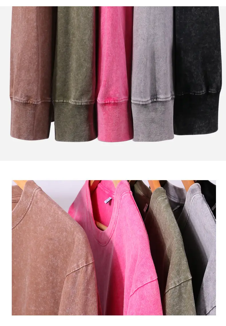 Men Vintage Washed Cotton T-Shirt Brown — feature 23
