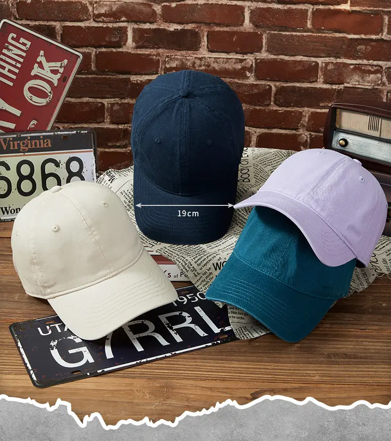 Cotton Washable Retro Baseball Cap for Men Women — feature 3