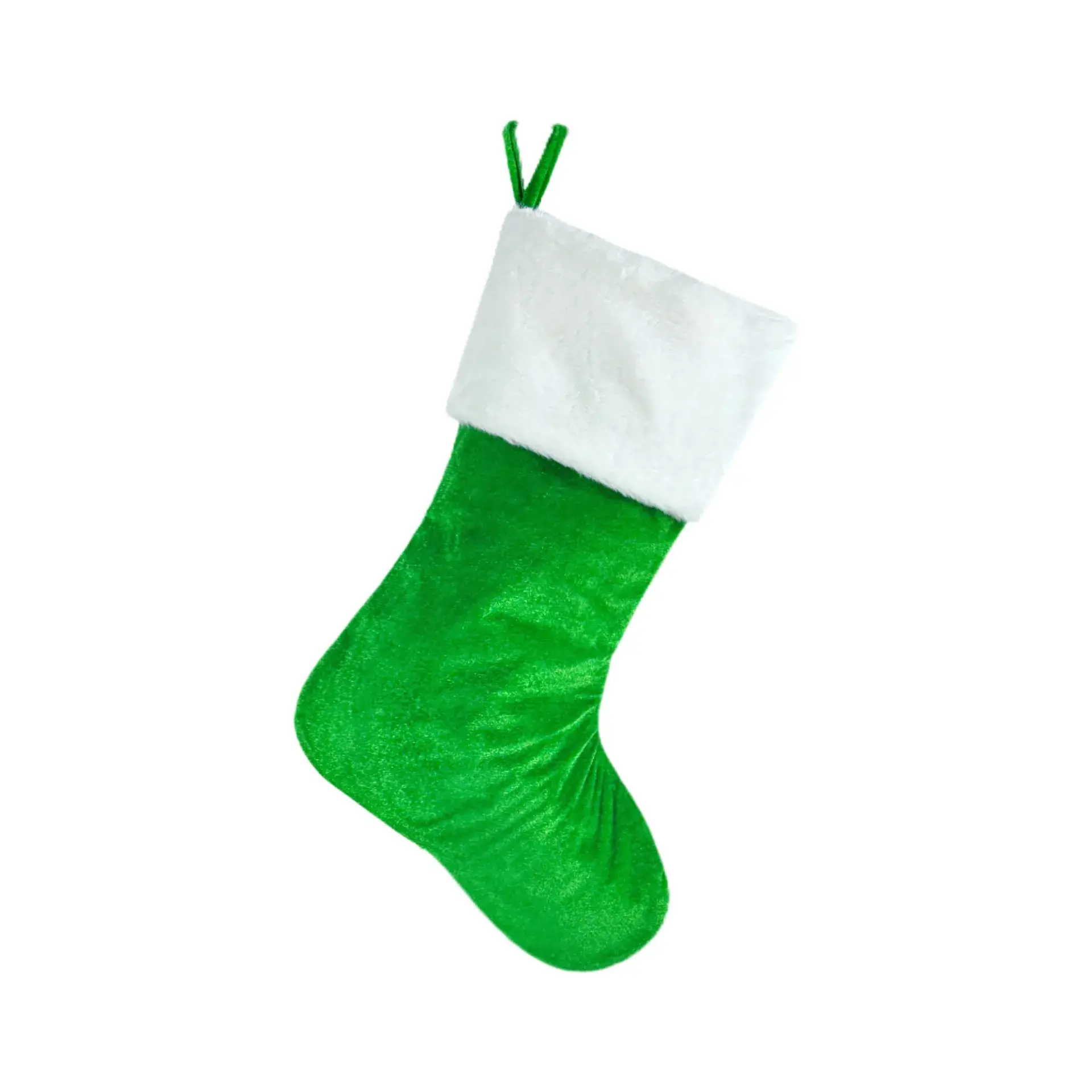 Red Knitted Christmas Stocking with Embroidered Letter J - Image 2