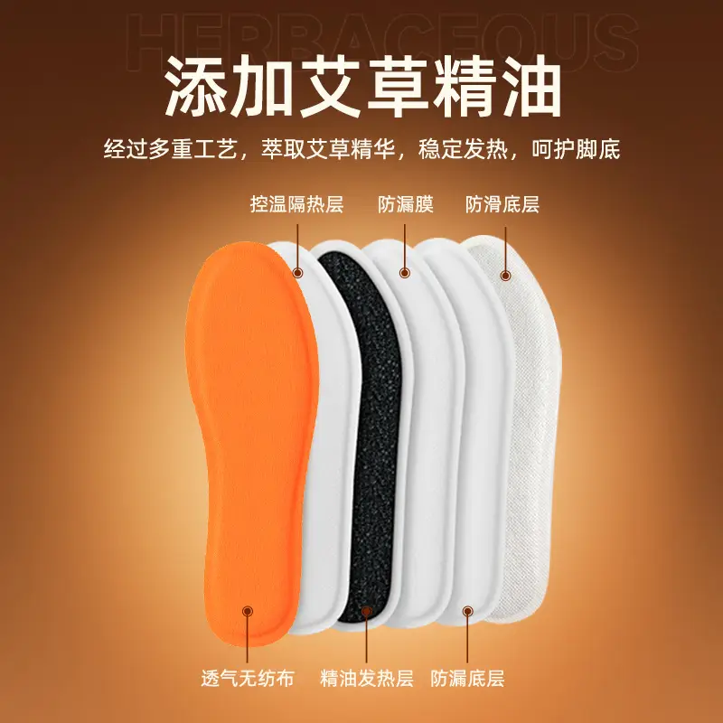 Heated Insoles, Foot Warmers, Winter Foot Warmers, Mugwort Heating Patches for Women, 12-Hour Self-Heating Baby Warmers - Image 3
