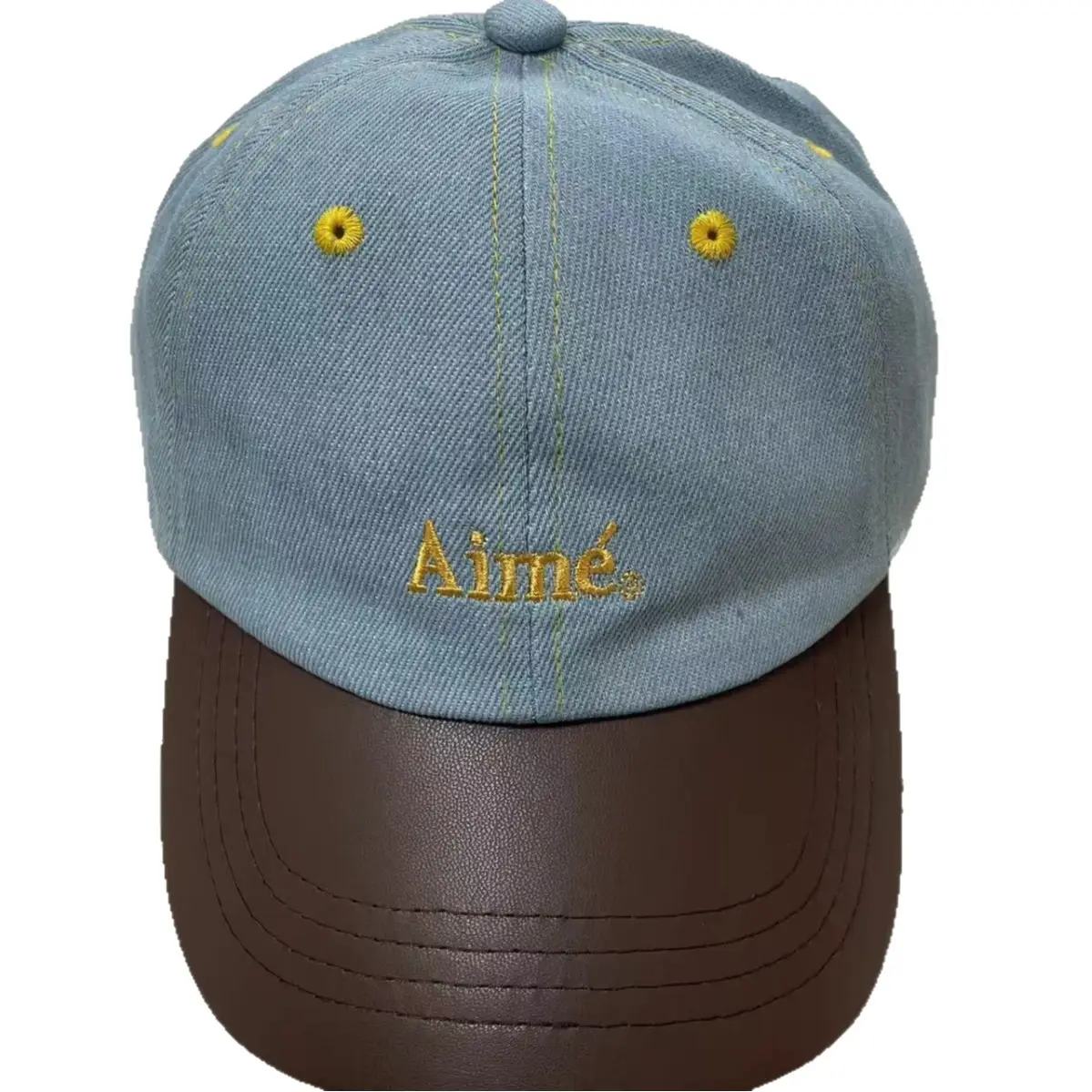 American Denim Cap with Letter Embroidery Large Head - Image 4
