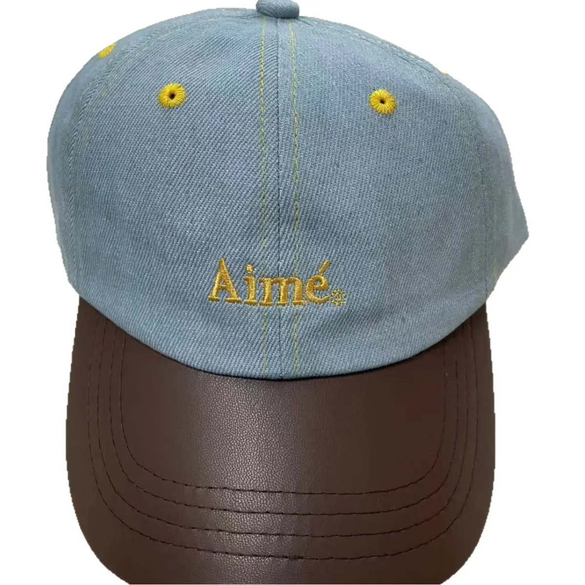 American Denim Cap with Letter Embroidery Large Head - Image 6