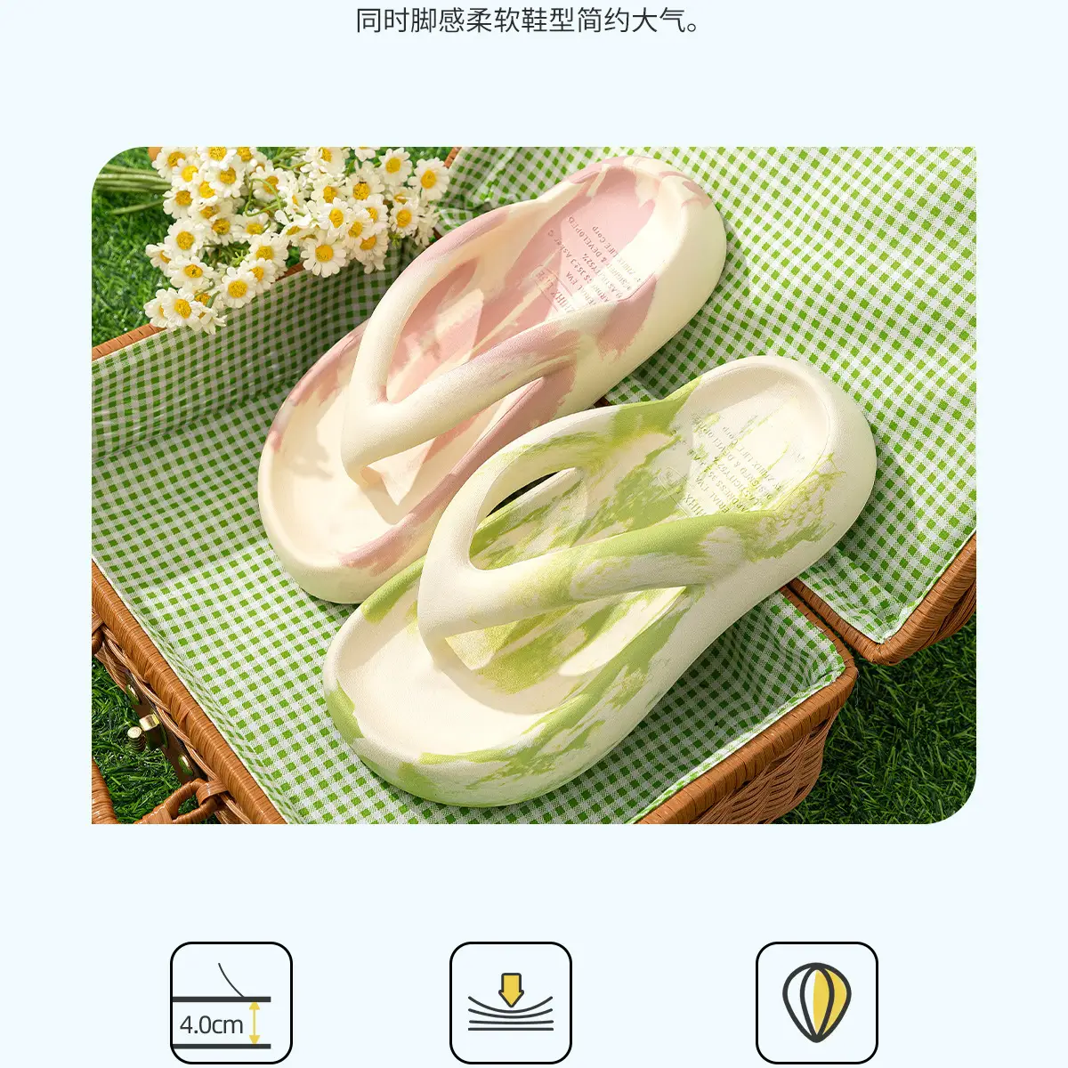 Women's Soft Cloud Feel Thick Sandals Summer 2024 — feature 3