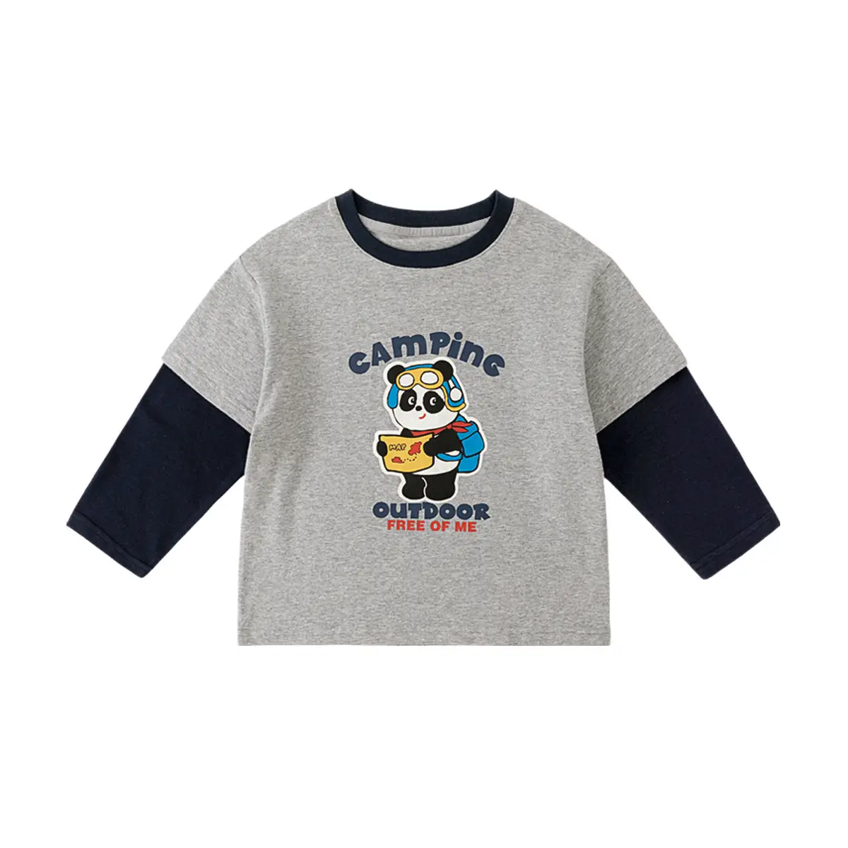Camping Baby T-Shirt Grey Black Spring Outfit - Image 7