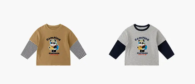 Camping Baby T-Shirt Grey Black Spring Outfit — feature 17