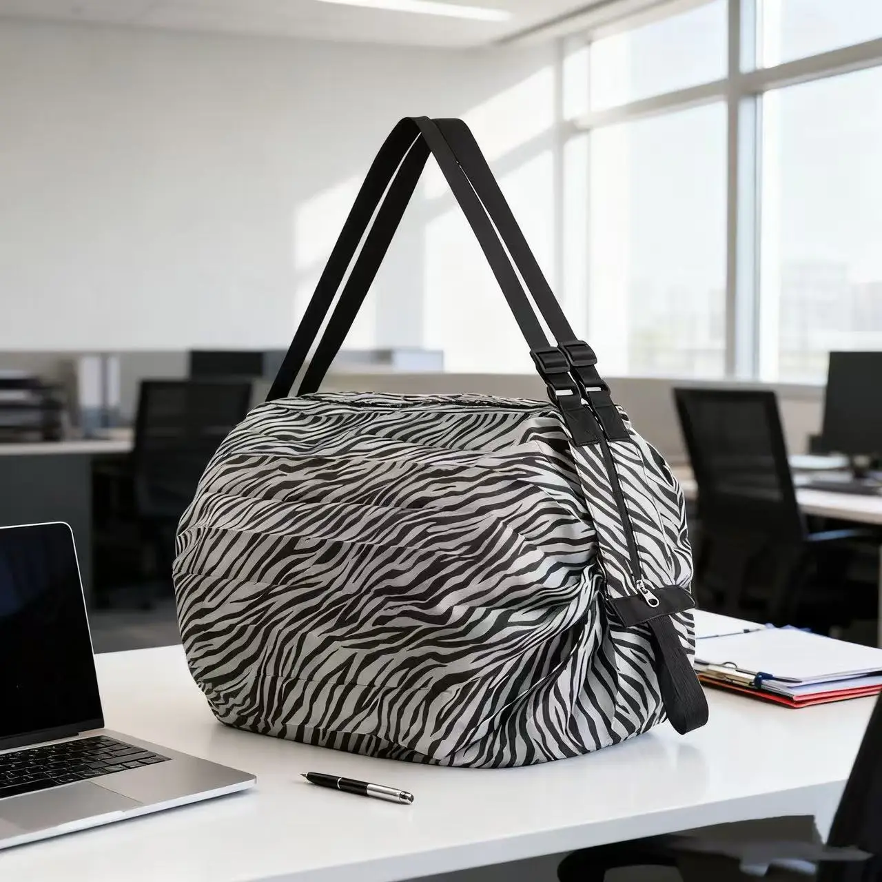Japanese Camo Folding Shopping Bag Extra Large Single Shoulder - Image 5