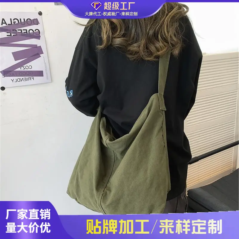 Red Canvas Crossbody Bag for College Students - Image 4