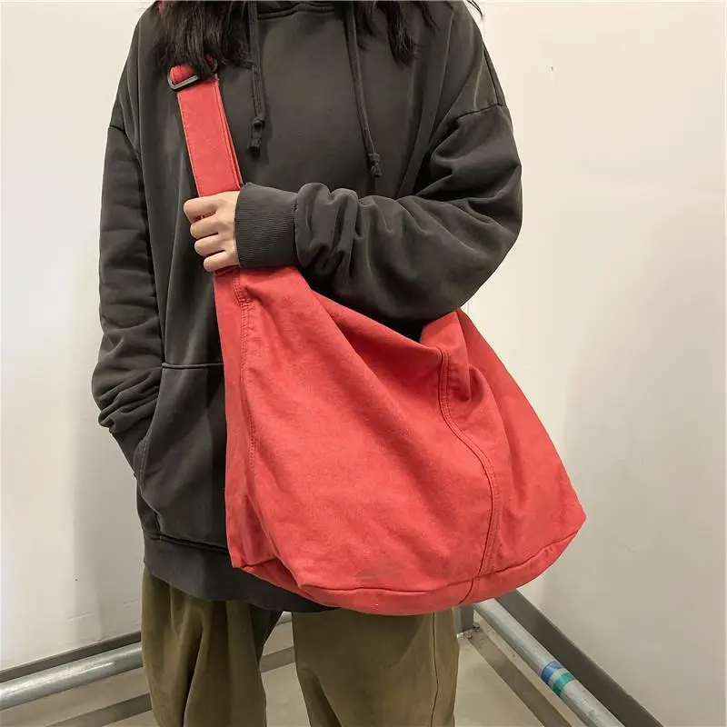 Red Canvas Crossbody Bag for College Students - Image 7