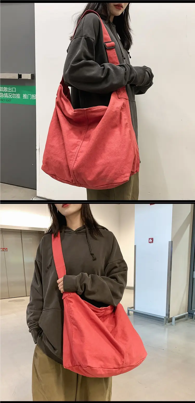 Red Canvas Crossbody Bag for College Students — feature 15