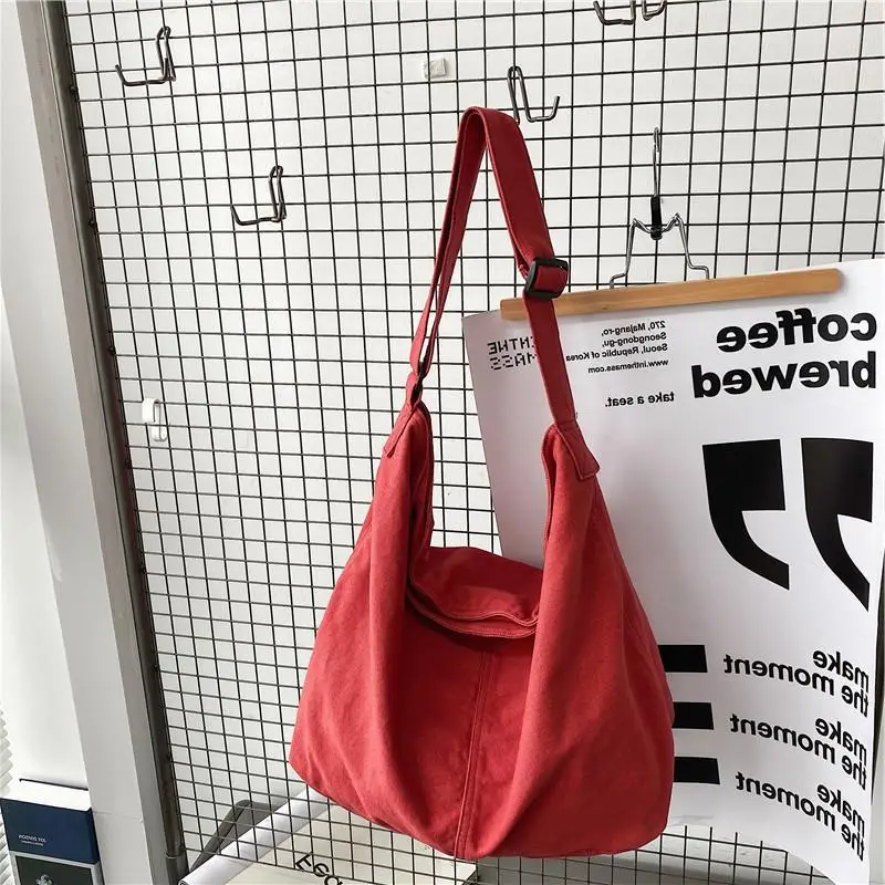 Red Canvas Crossbody Bag for College Students - Image 2