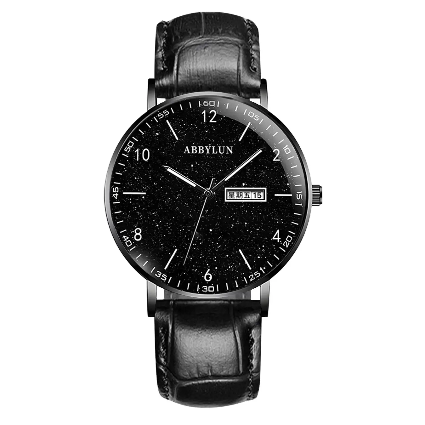 Men's Starry Sky Luminous Quartz Watch with Mesh Belt