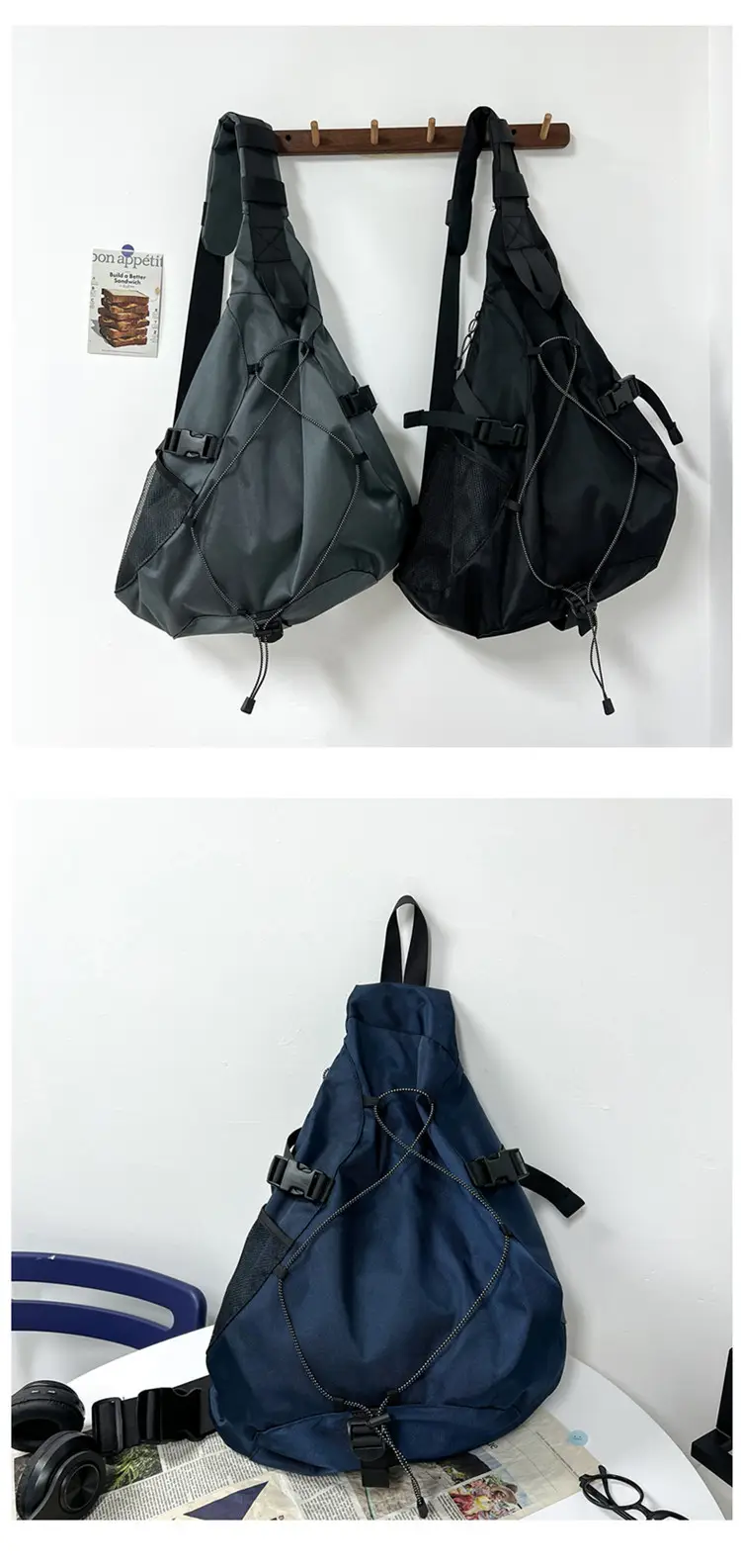 Men Women Crossbody Bag Large Capacity Tooling Fashion — feature 10