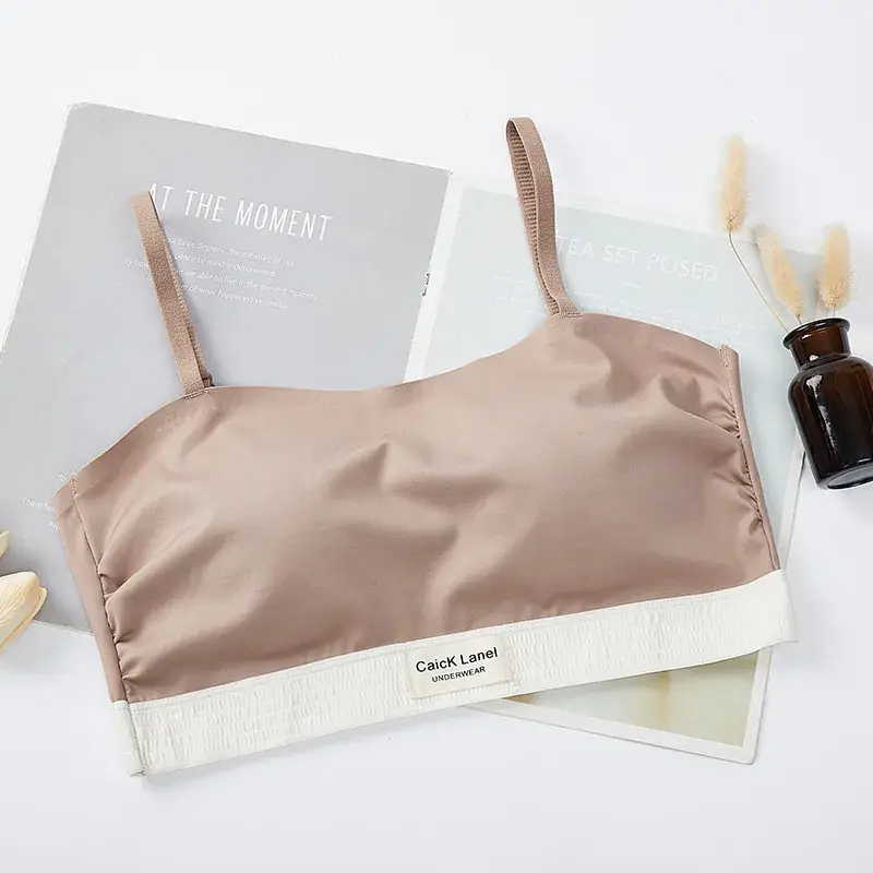 White Fixed Cup Strap Bra for Women - Image 3