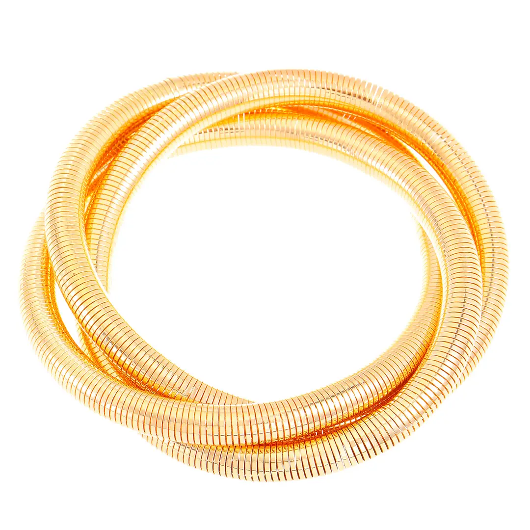 European and American Exaggerated Personality Wide-brimmed Spring Bracelet Women's Spiral Stripe Geometric Snake Chain Bracelet Cross-border Jewelry