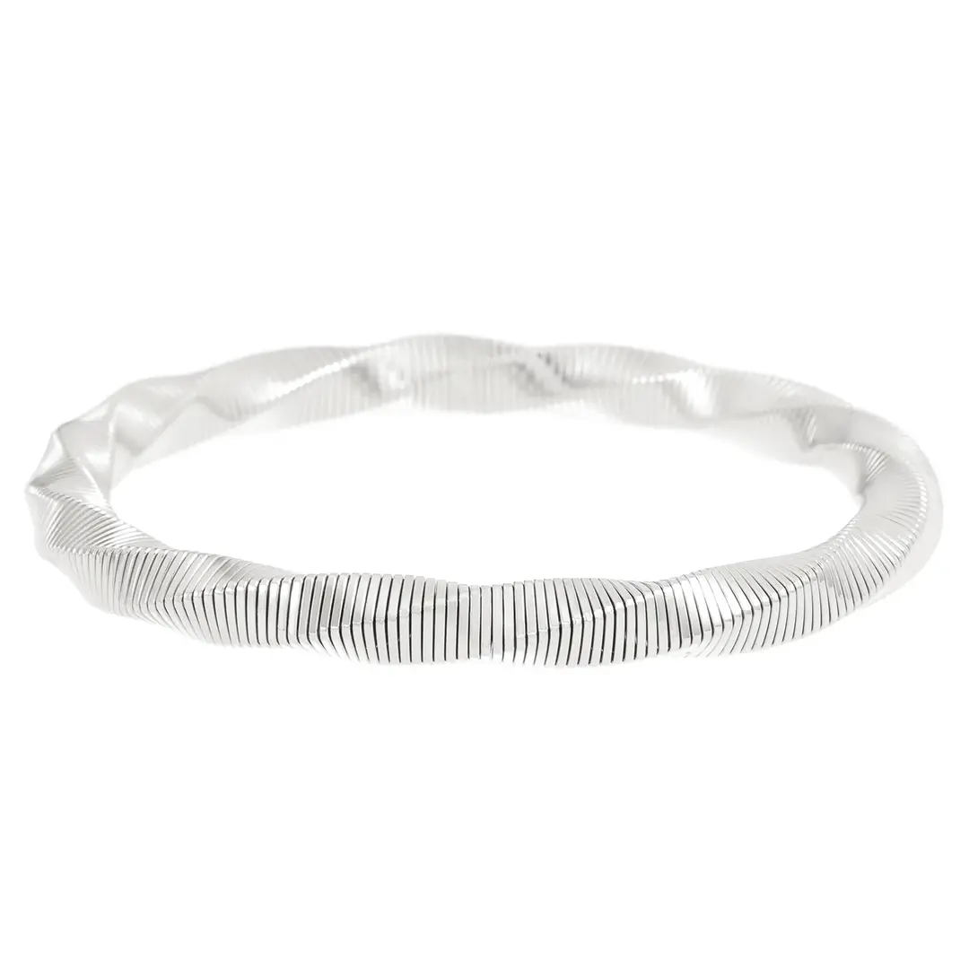 European and American Exaggerated Personality Wide-brimmed Spring Bracelet Women's Spiral Stripe Geometric Snake Chain Bracelet Cross-border Jewelry