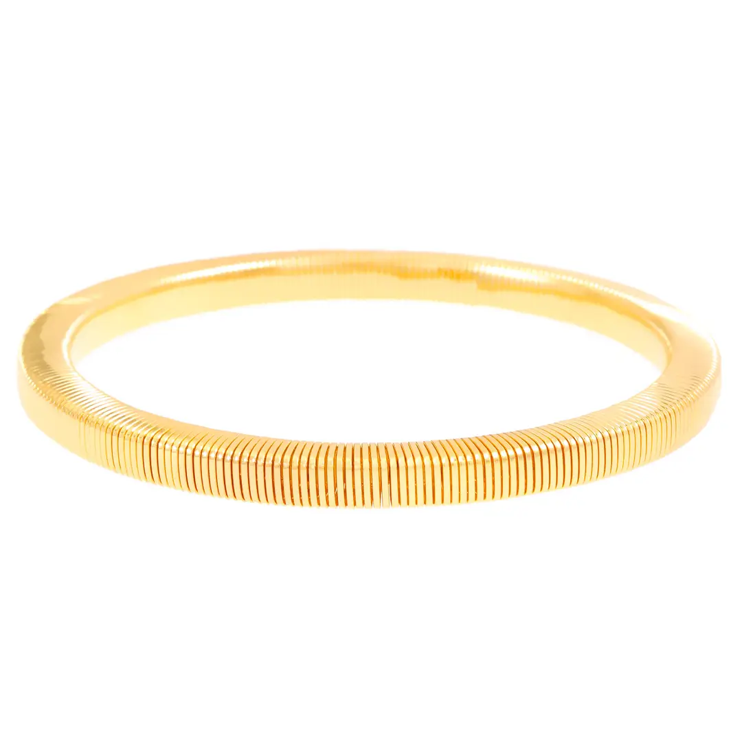 European and American Exaggerated Personality Wide-brimmed Spring Bracelet Women's Spiral Stripe Geometric Snake Chain Bracelet Cross-border Jewelry