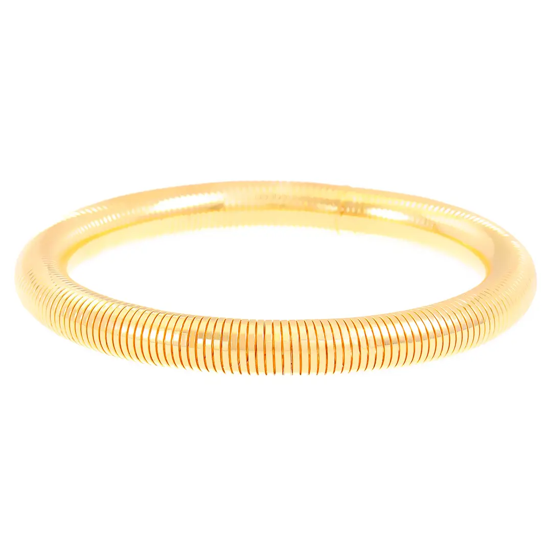 European and American Exaggerated Personality Wide-brimmed Spring Bracelet Women's Spiral Stripe Geometric Snake Chain Bracelet Cross-border Jewelry