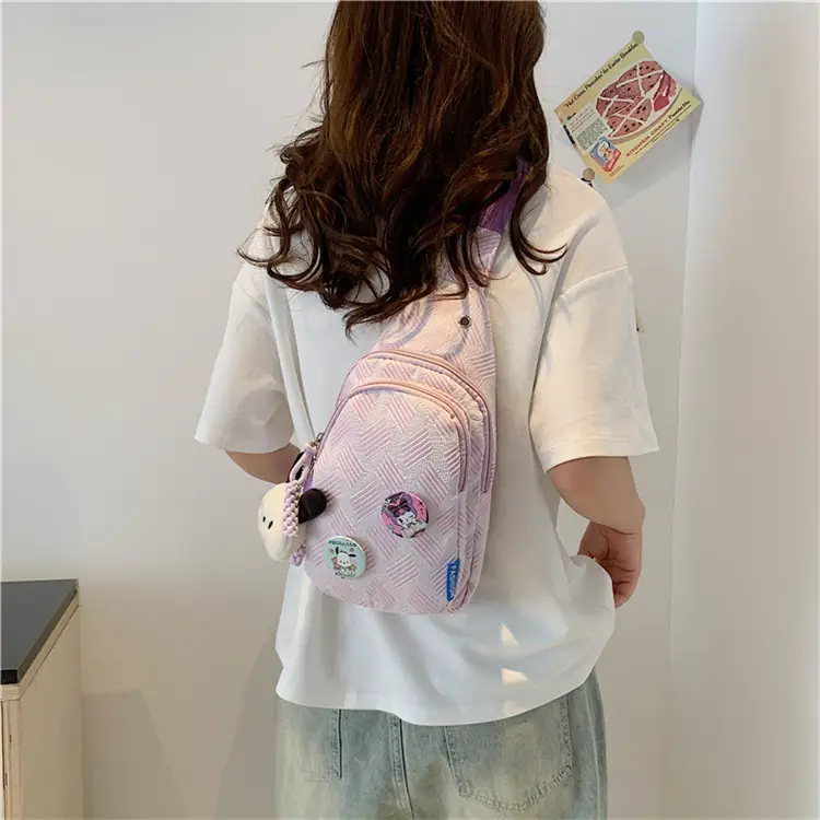 Sweet Pink Crossbody Bag for Girls College Style - Image 10