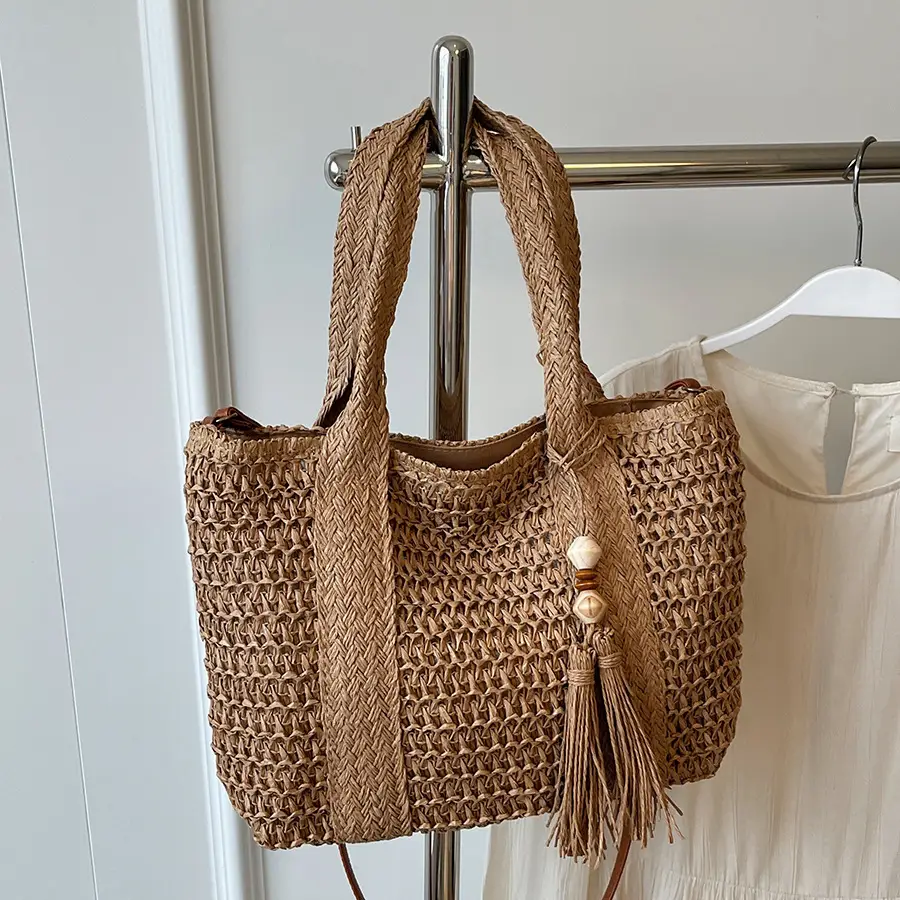 Women's Straw Woven Shoulder Bag Niche Design 2024 - Image 3