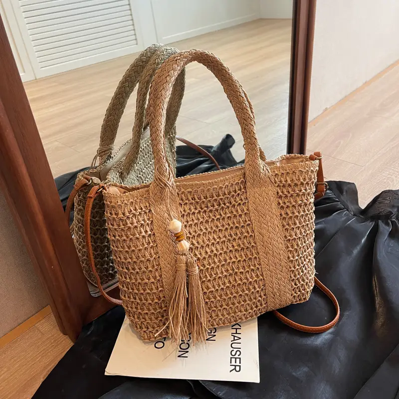 Women's Straw Woven Shoulder Bag Niche Design 2024 - Image 5