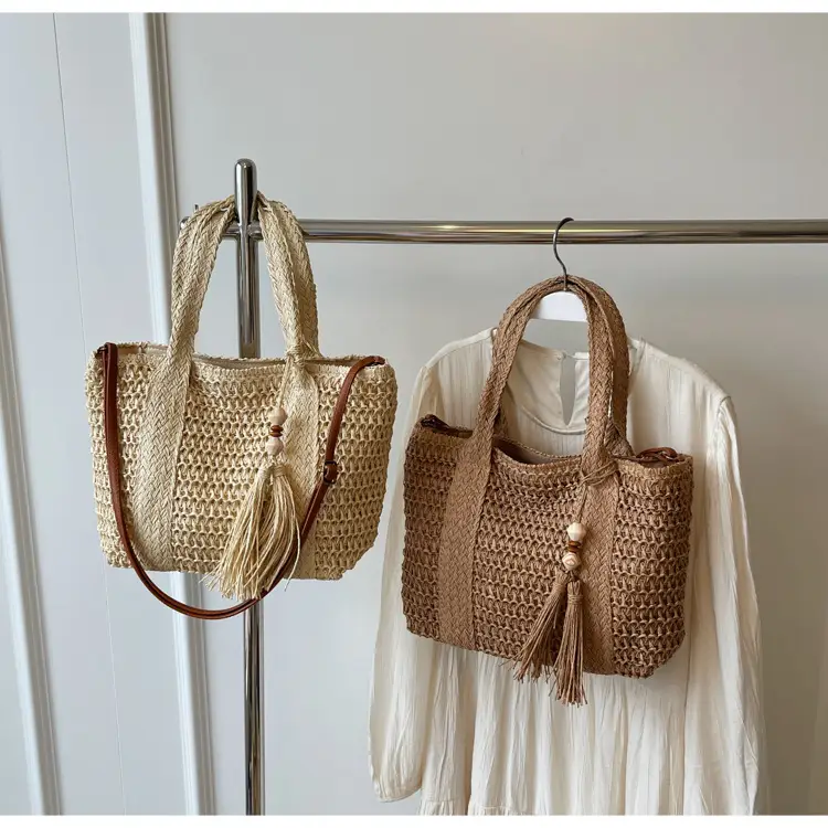 Women's Straw Woven Shoulder Bag Niche Design 2024 — feature 12