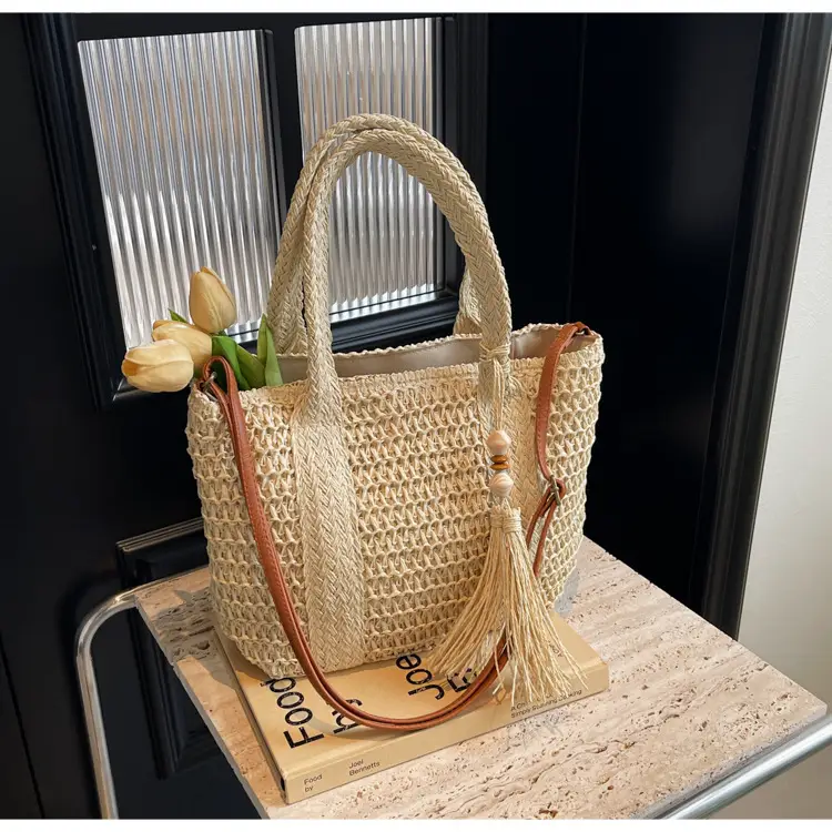 Women's Straw Woven Shoulder Bag Niche Design 2024 — feature 20