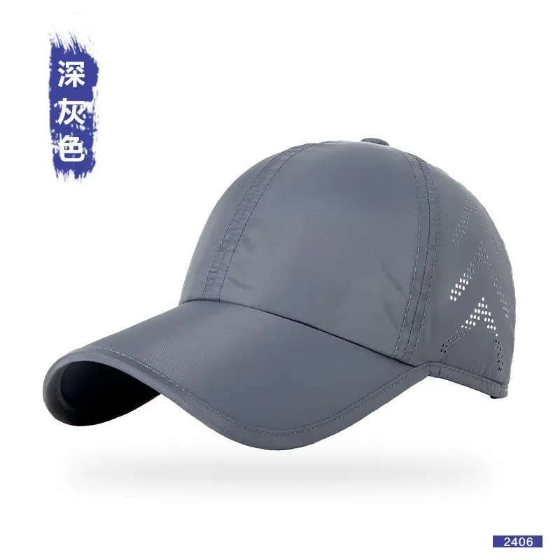 Women's Light Gray Mesh Cap with Adjustable Back Panel - Image 4