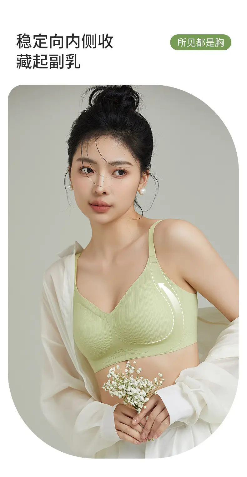 Honeycomb Pull-Up Bra for Women, Non-Steel Ring, Breathable, Summer — feature 10