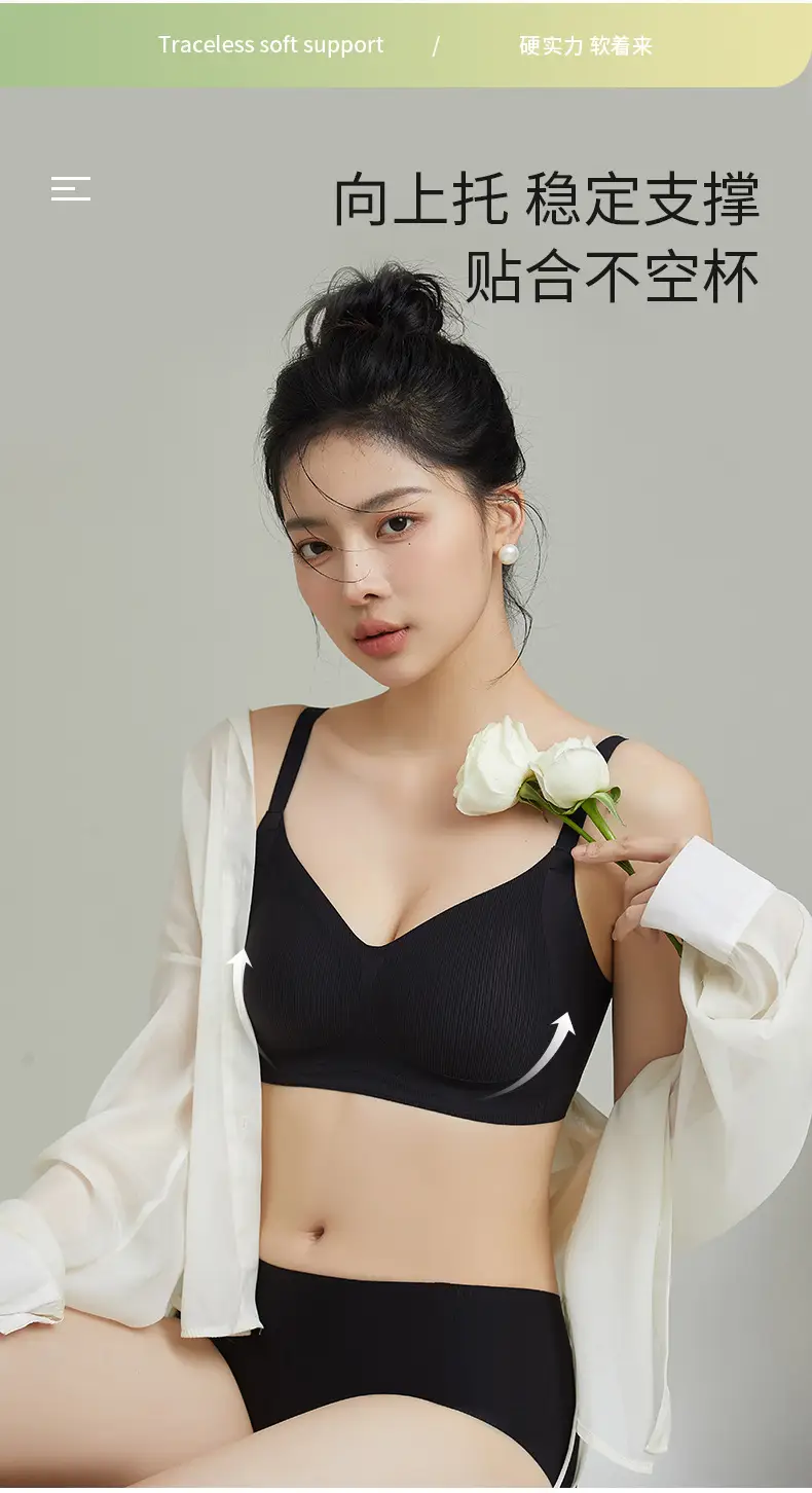 Honeycomb Pull-Up Bra for Women, Non-Steel Ring, Breathable, Summer — feature 9