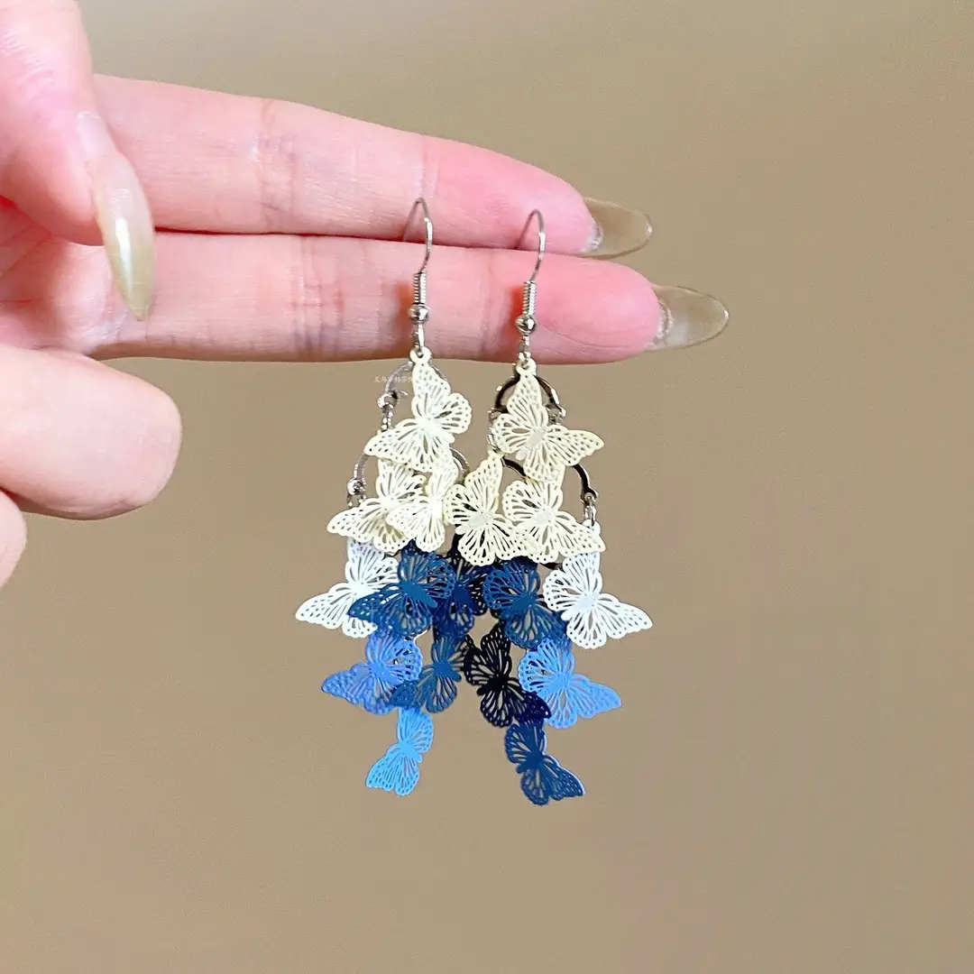 Seaside Style Super Fairy French Retro Shell Tassel Earrings High Sense Niche Design Elegant Extracts Vacation