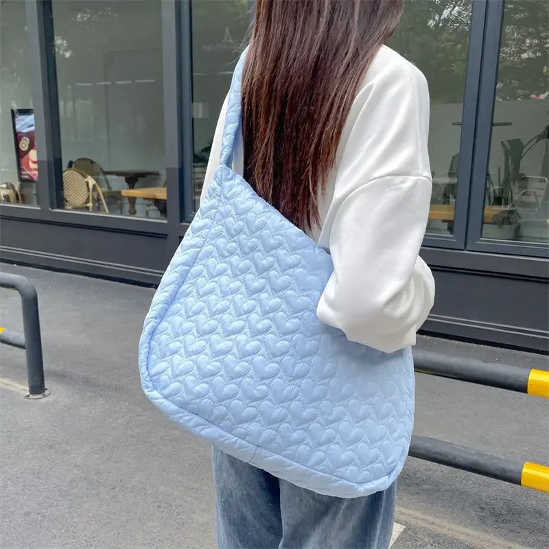 Japanese Quilted Heart Cotton Crossbody Bag for Women — feature 13