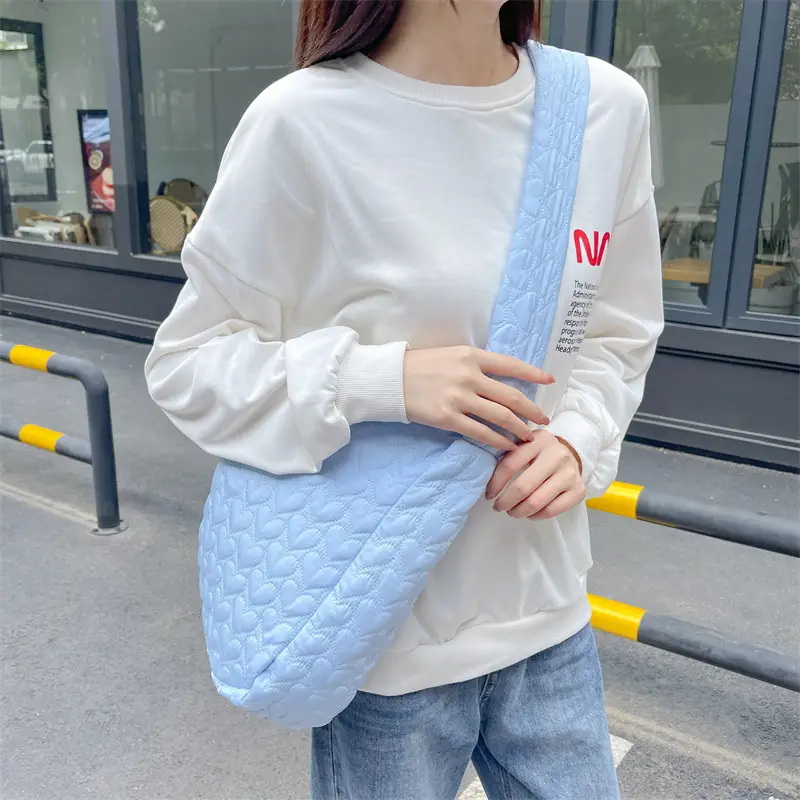 Japanese Quilted Heart Cotton Crossbody Bag for Women — feature 14