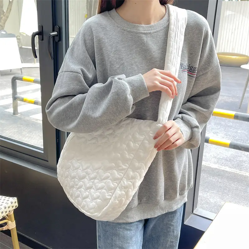 Japanese Quilted Heart Cotton Crossbody Bag for Women — feature 23