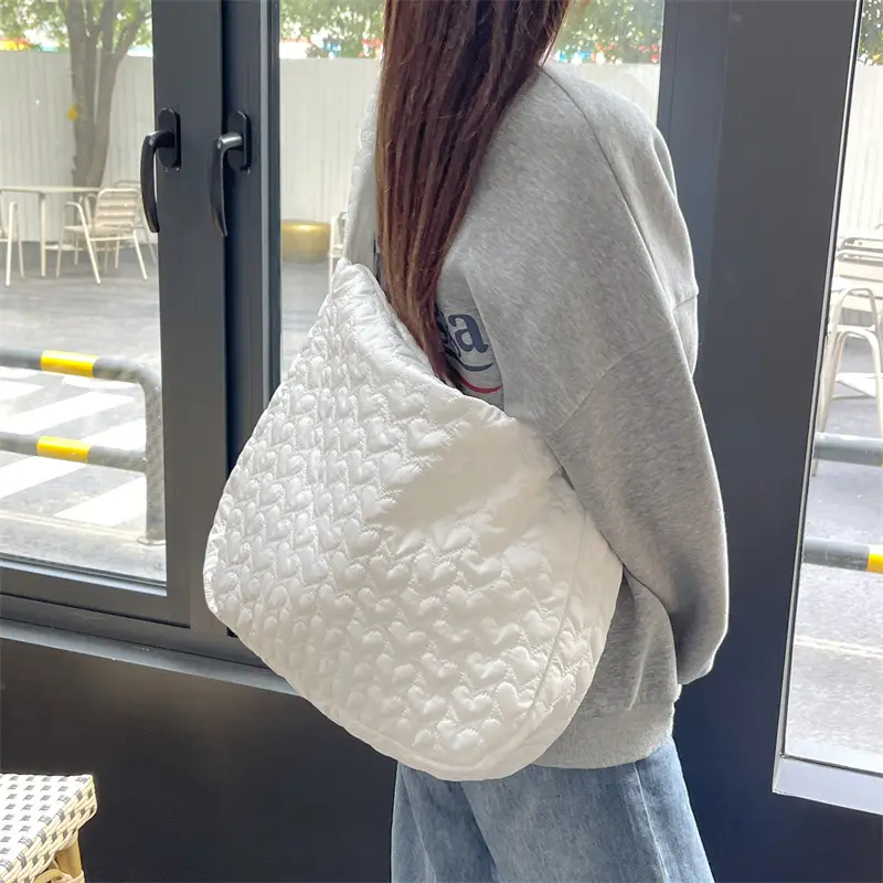 Japanese Quilted Heart Cotton Crossbody Bag for Women — feature 24