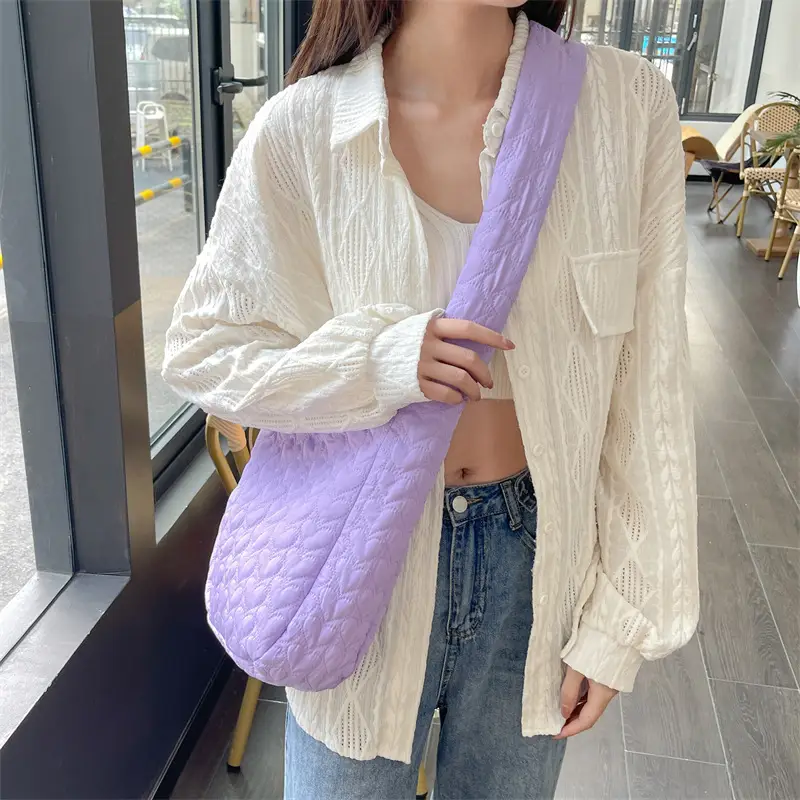 Japanese Quilted Heart Cotton Crossbody Bag for Women — feature 26