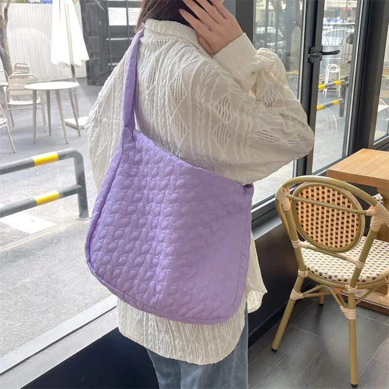 Japanese Quilted Heart Cotton Crossbody Bag for Women — feature 27